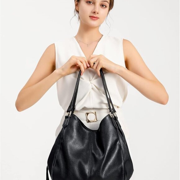 Women's Multi-pocket Shoulder Bag Fashion Vegan Leather Handbag Tote Purse - Picture 7 of 7